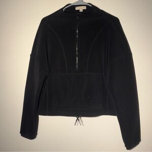 Cozy Black Fleece Jacket- half Zip